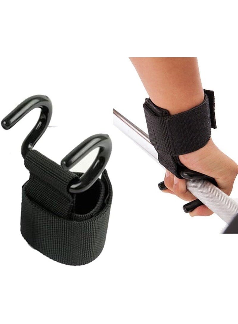 SportQ Weight Lifting Tensioner Weight Lifting Hooks for Hand and Wrist Gym Workout – Strong Steel Hook Wrist Strap to Relieve Finger Pressure and Increase Pull Up Strength – Ideal for Pull Ups and Barbells - Image 1